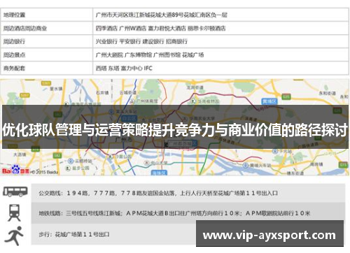 优化球队管理与运营策略提升竞争力与商业价值的路径探讨