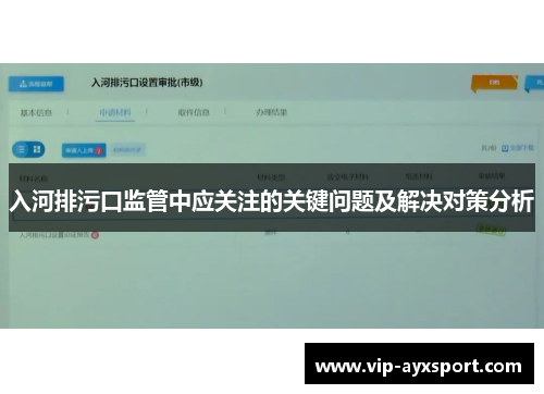 入河排污口监管中应关注的关键问题及解决对策分析
